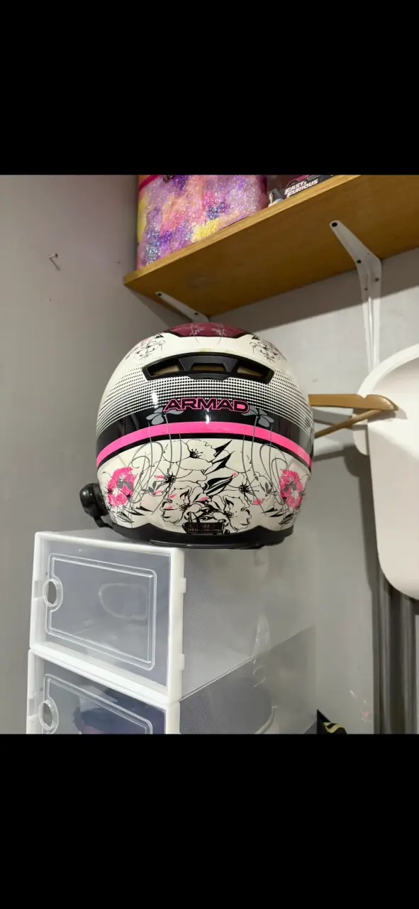 Casco de moto Armad con diseño floral - 2