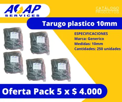 Pack 5 Bolsas Tarugo Plastico 10mm (250un) - miniatura 1