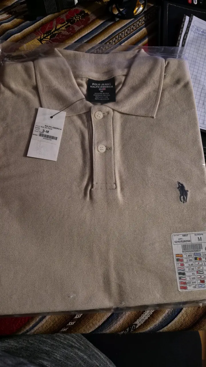Polera Polo Beige Ralph Lauren Talla M