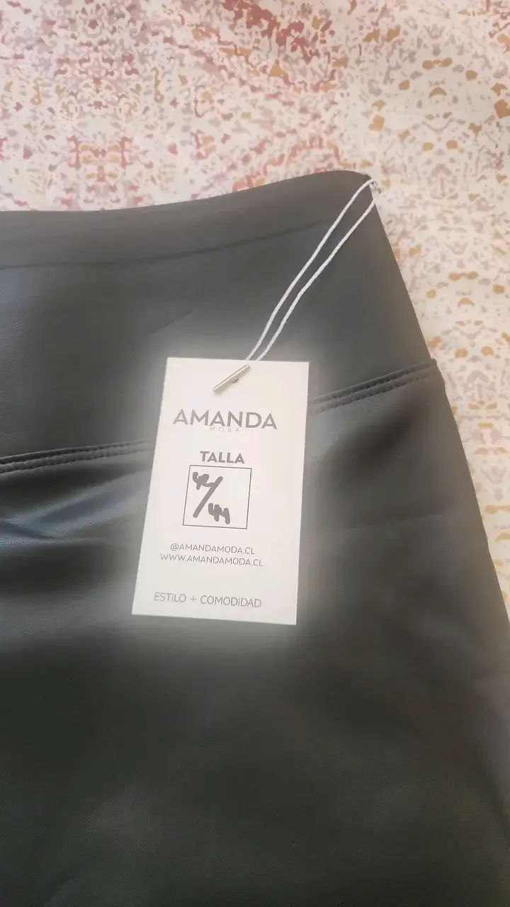Leggings de cuero sintético negros Amanda - 2