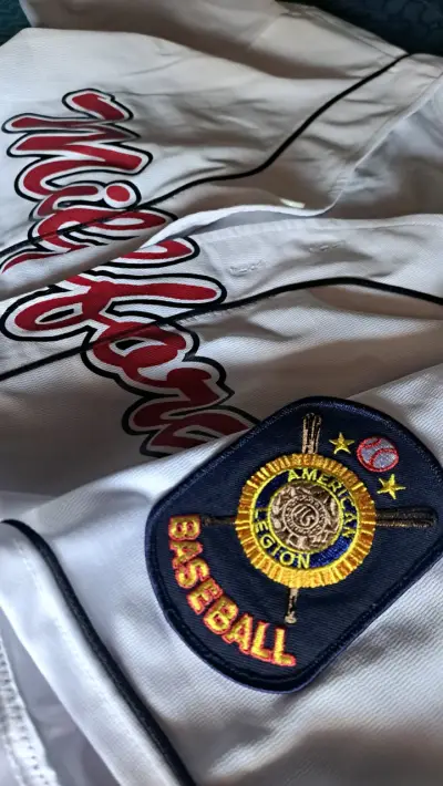 Camiseta de béisbol Milford blanca - miniatura 1