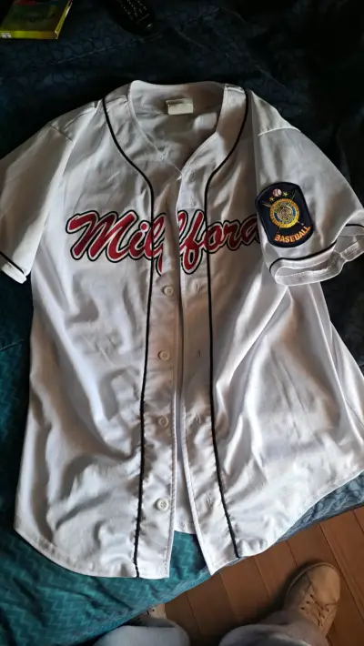 Camiseta de béisbol Milford blanca - miniatura 2