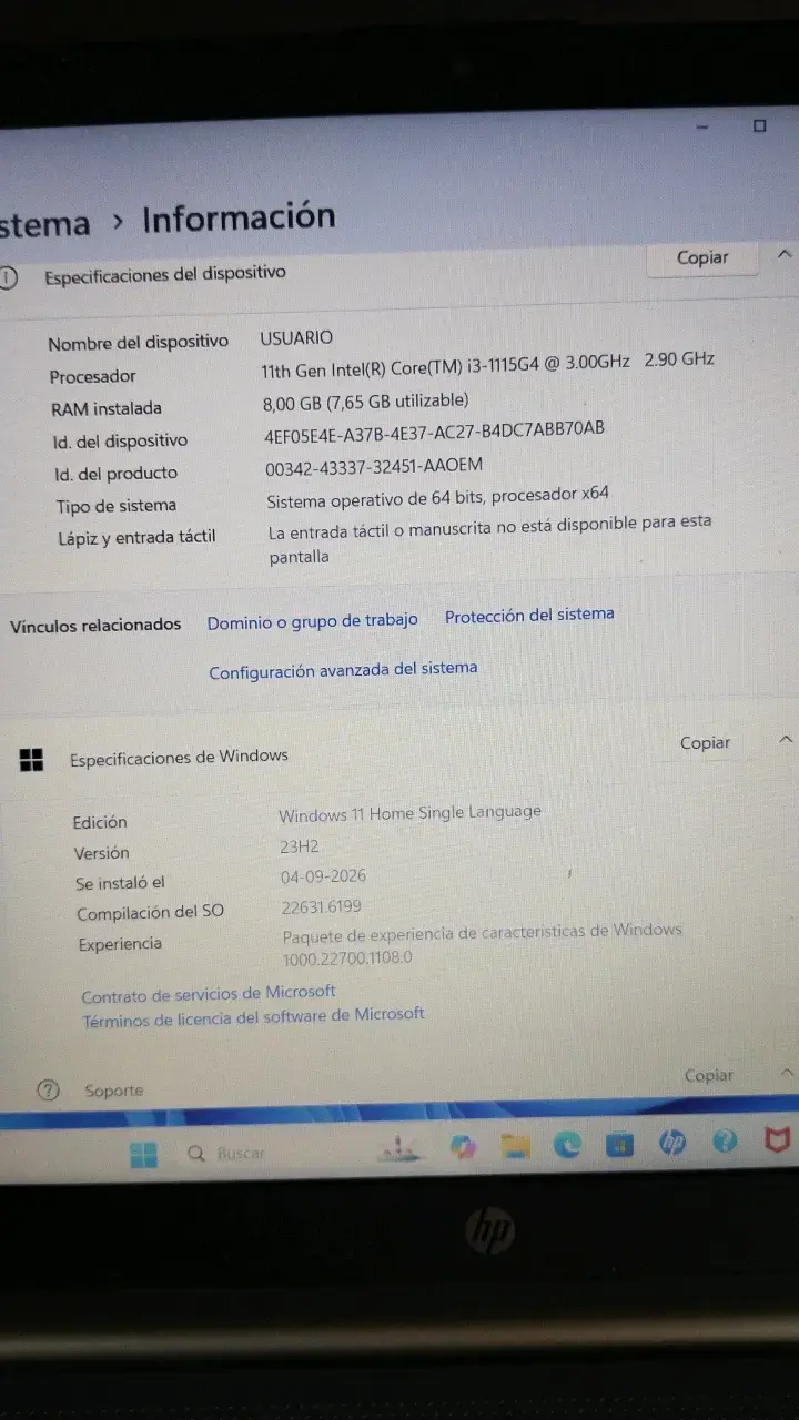 Notebook HP Intel Core i3 11va Gen 8GB RAM - 4