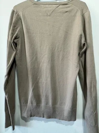 Suéter Beige Tommy Hilfiger Cuello V para Mujer - miniatura 3