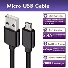Cable USB a Micro USB Negro - miniatura 2