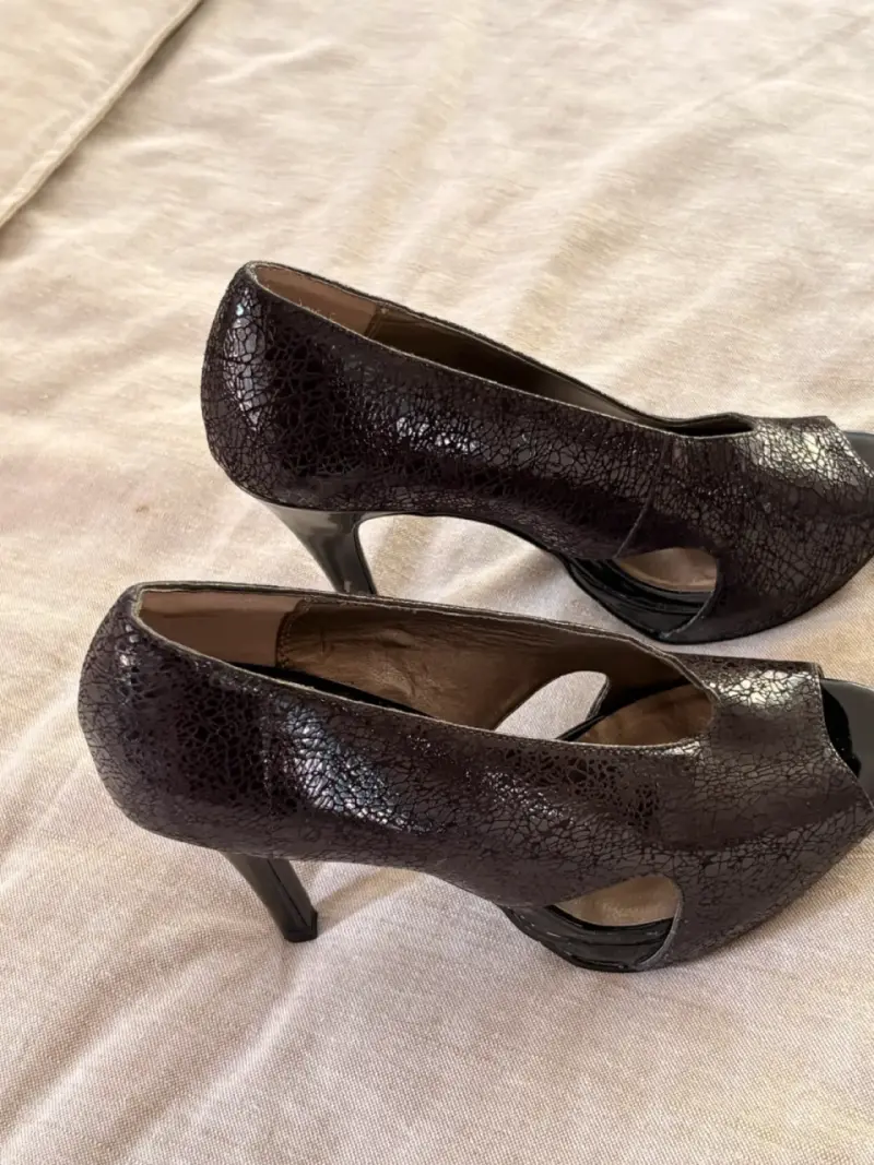 Zapatos de Tacón Abiertos de diseño Negro - 1
