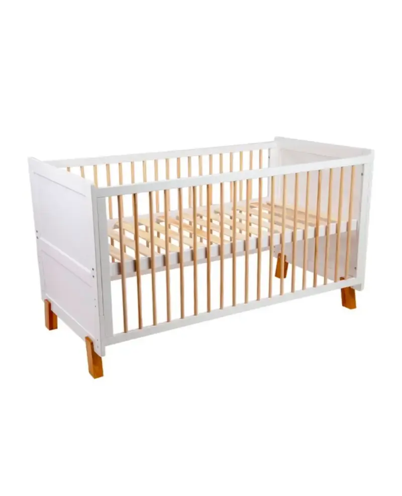 Cuna madera blanca + Colchón + Ropa de Cama - 2