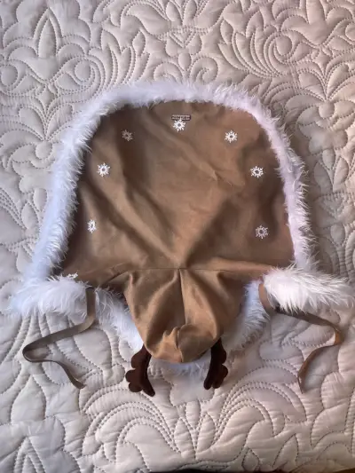 Disfraz navideño para gato con capucha de reno - miniatura 3