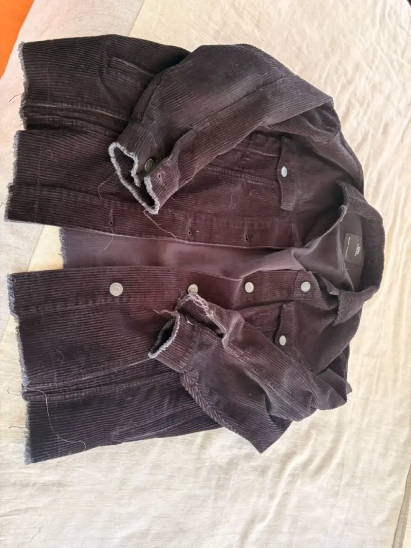 Chaqueta de cotele Negra Zara para mujer oversize - 2