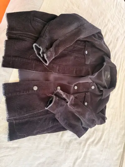 Chaqueta de cotele Negra Zara para mujer oversize - miniatura 2