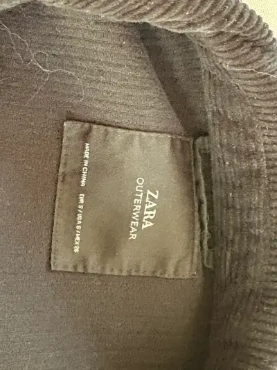Chaqueta de cotele Negra Zara para mujer oversize - miniatura 3