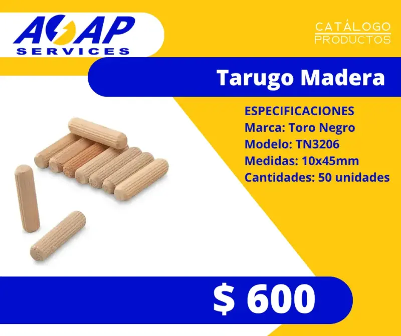 Bolsa Tarugo Madera 10x45mm (50un)