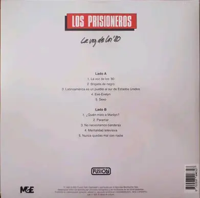 Vinilo Los Prisioneros La Voz de los '80 Edición Limitada - 2