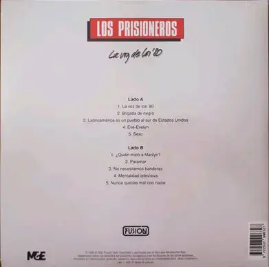 Vinilo Los Prisioneros La Voz de los '80 Edición Limitada - miniatura 2