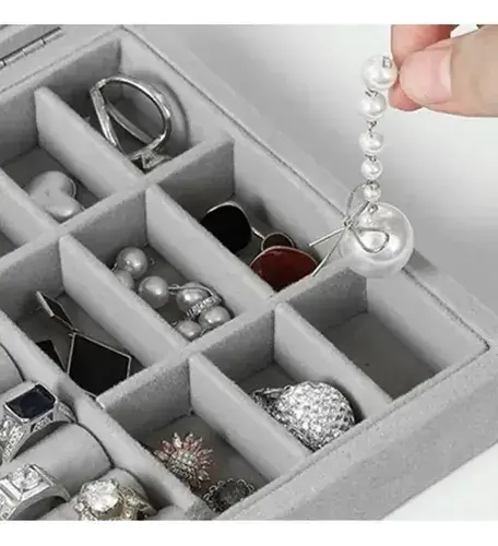 Caja organizadora de joyas con tapa transparente - 3