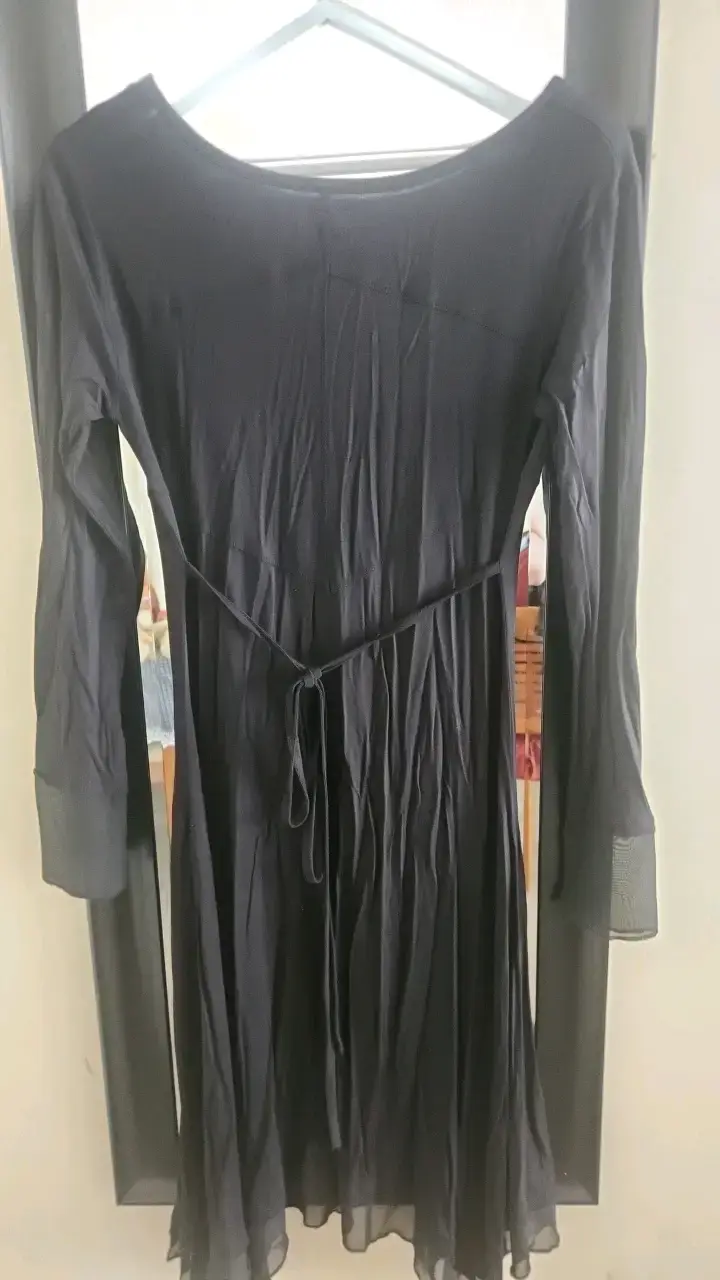 Vestido largo negro elegante para mujer - 2