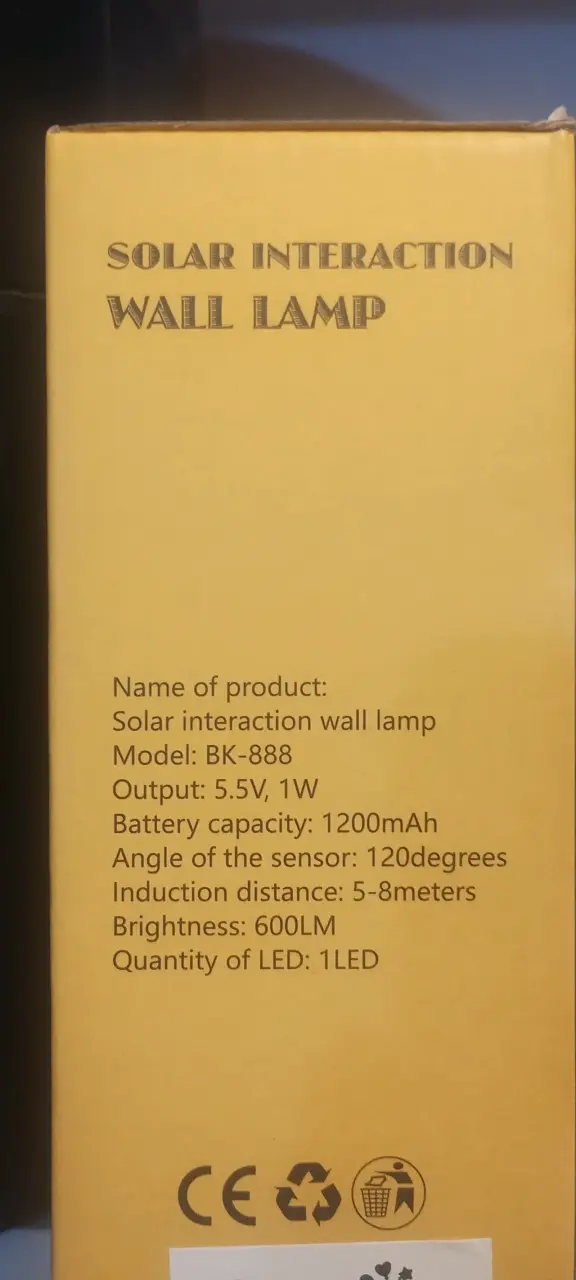 Lámpara Solar de Pared Interactiva CBK BK-888 - 5