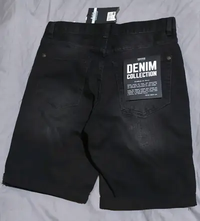 Bermudas de mezclilla negras Foster para hombre - miniatura 1