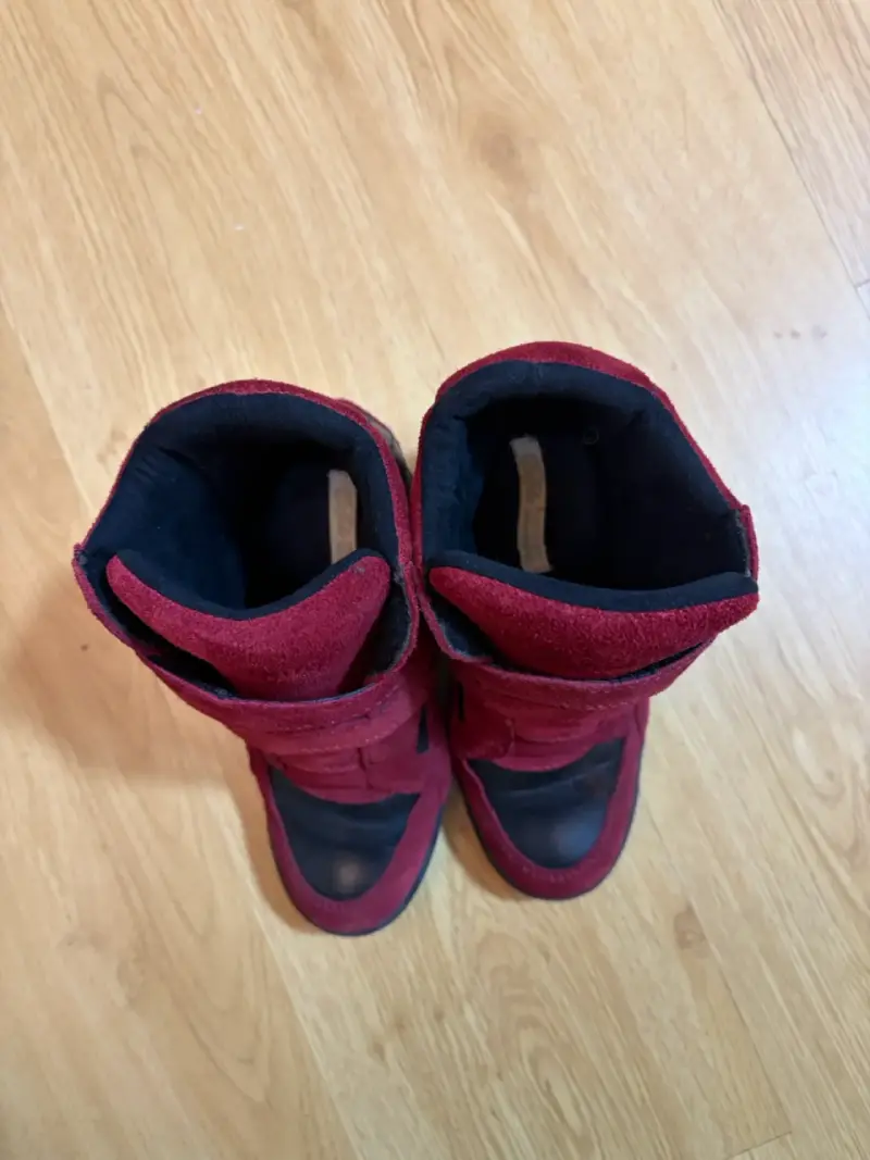Botines estilo isabel marant rojos con negro - 2
