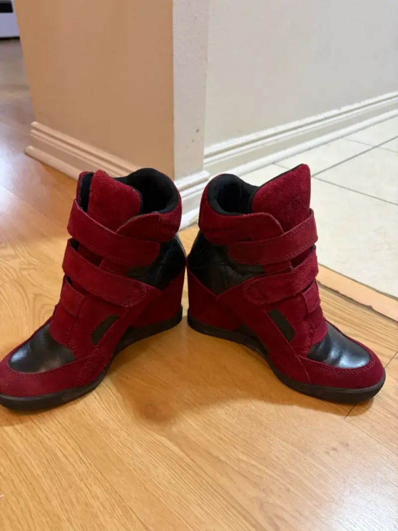 Botines estilo isabel marant rojos con negro - 3