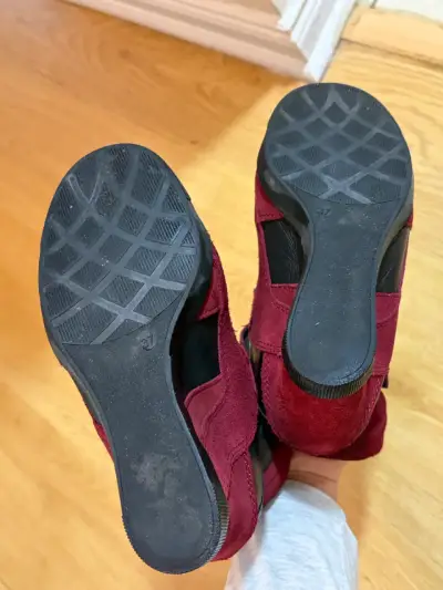 Botines estilo isabel marant rojos con negro - miniatura 6