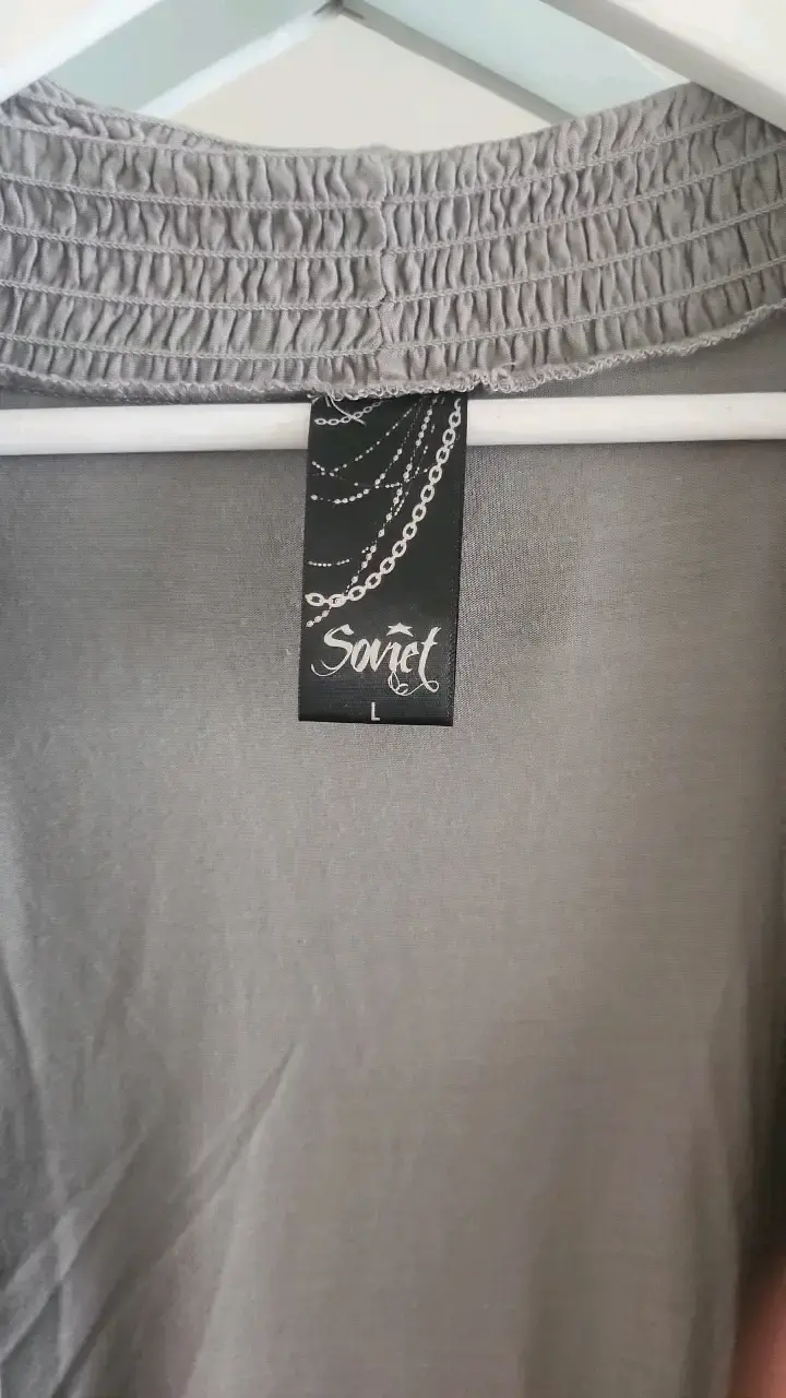Cardigan gris con volantes Sonet - 2