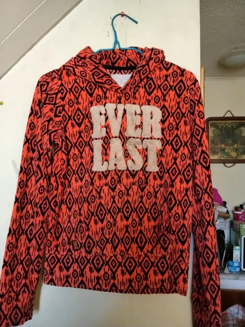 Polerón Everlast con capucha estampado naranja - 1