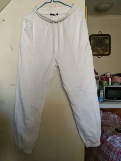 Pantalones deportivos blancos Zara para mujer - miniatura 2