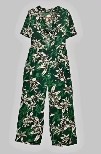 Enterito floral verde Mango casual - miniatura 1