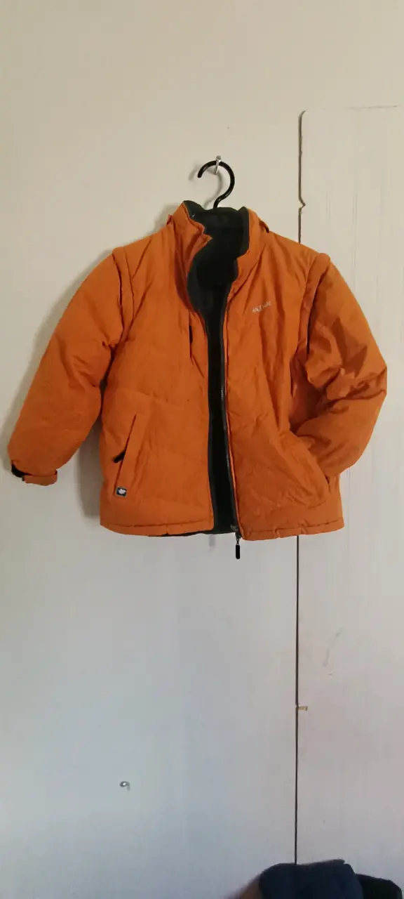 Chaqueta reversible naranja para niño - 1