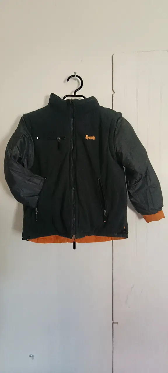 Chaqueta reversible naranja para niño - 3