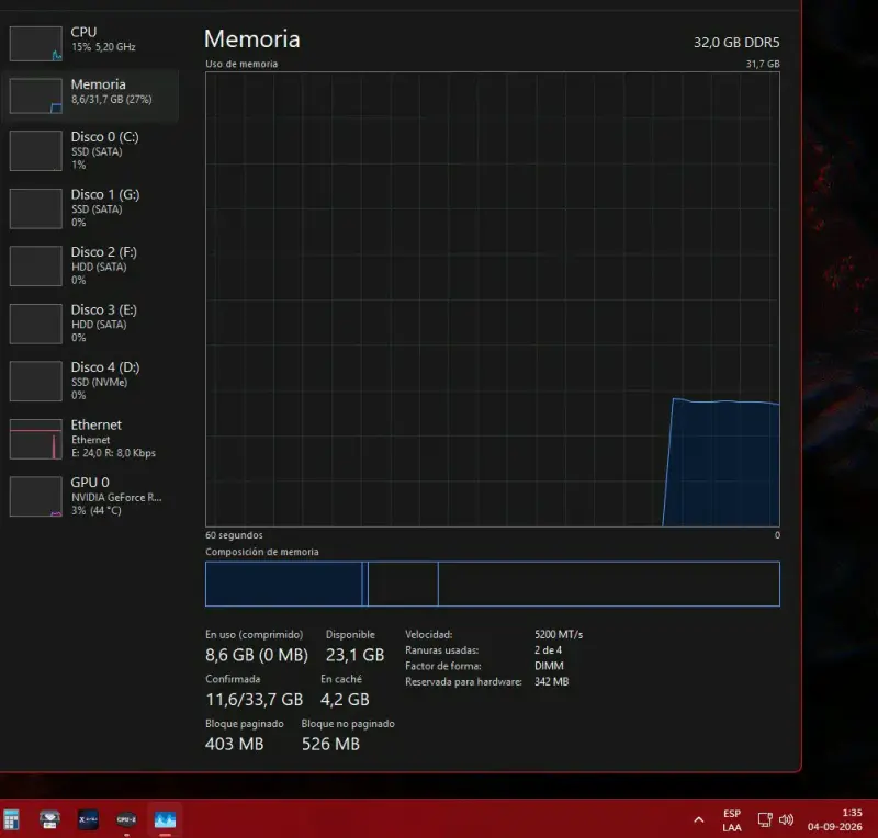 Memoria RAM Crucial DDR5 16GB 5600MHz - 3
