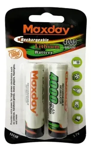 Baterías Recargables de Litio Maxday 4000mAh - 1