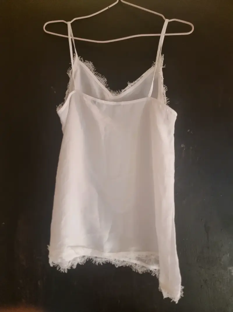 Blusa de seda con encaje Zara talla XS - 2