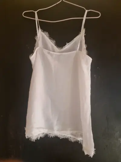 Blusa de seda con encaje Zara talla XS - miniatura 2