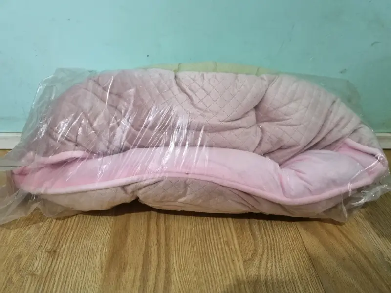 Cama para perro rosa acolchada - 3