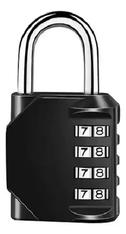 Candado de combinación negro para seguridad - 1