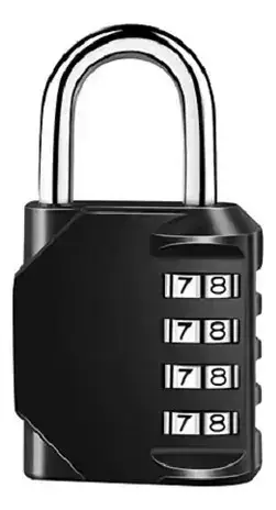 Candado de combinación negro para seguridad - miniatura 1