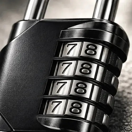 Candado de combinación negro para seguridad - 2