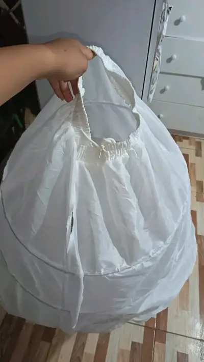 Vestido floral blanco y azul chacarera - miniatura 3