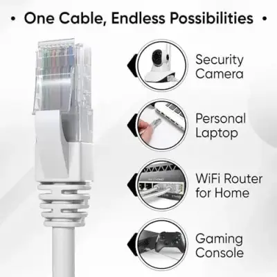 Cable de Red Ethernet CAT5E Negro 100m - miniatura 2