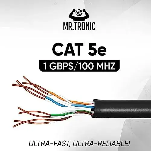 Cable de Red Ethernet CAT5E Negro 100m - 3