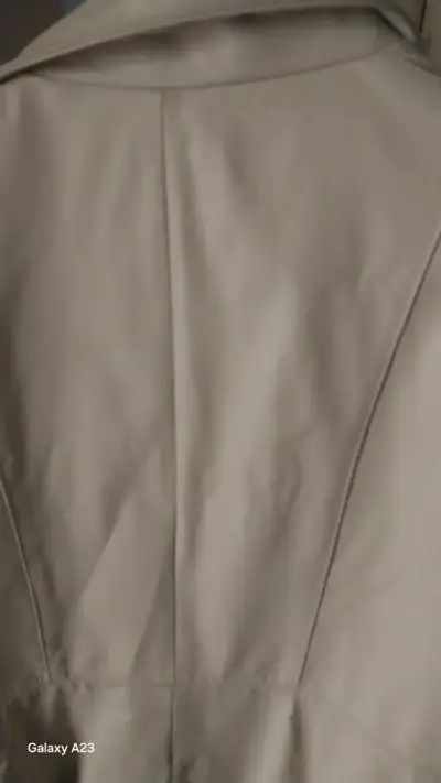 Chaqueta de cuero beige Cromo para mujer - miniatura 3