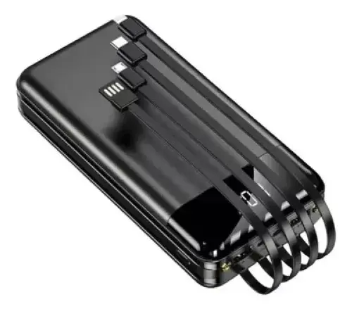 Power Bank Portátil 20000mAh con Cables Integrados - 1