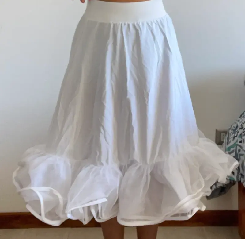 Falda blanca con vuelo para mujer - 1