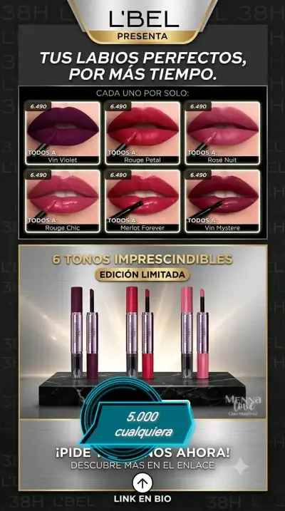 Labiales L'Bel Edición Limitada en Varios Tonos - miniatura 1
