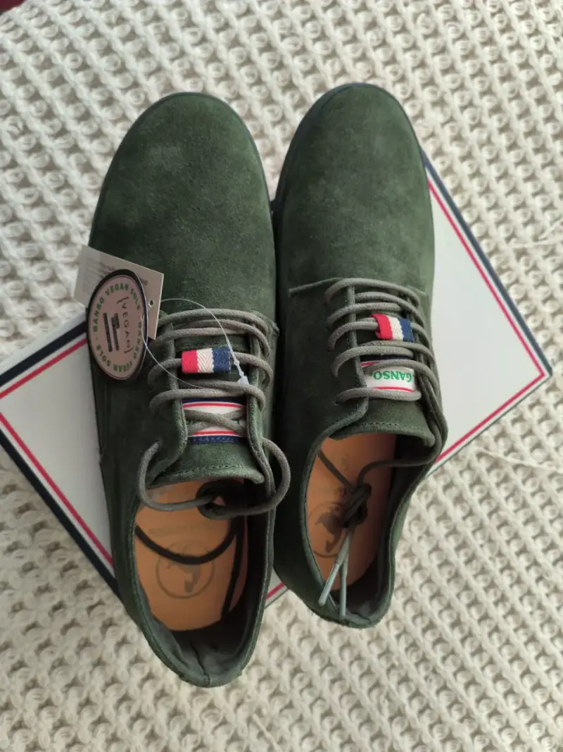 Zapatos de hombre veganos verdes Marca Ganso - 4