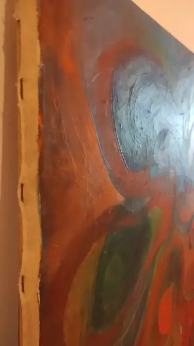 Cuadro Abstracto Pintado a Mano en Lienzo - miniatura 3