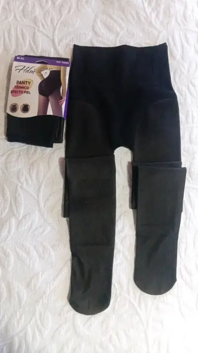 Panty térmico efecto piel negro HDM - miniatura 2