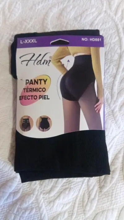 Panty térmico efecto piel negro HDM - miniatura 3